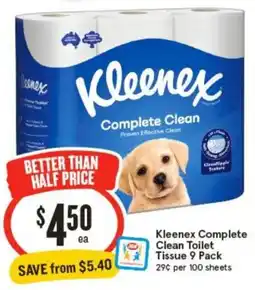 IGA Kleenex Complete Clean Toilet Tissue offer