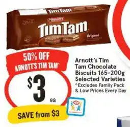 IGA Arnott's Tim Tam Chocolate Biscuits offer