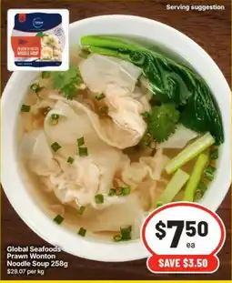 IGA Global Seafoods Prawn Wonton Noodle Soup offer
