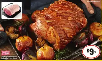 IGA Australian Boned and Rolled Pork Leg Roast offer