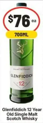 IGA Glenfiddich 12 Year Old Single Malt Scotch Whisky offer