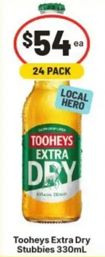 IGA Tooheys Extra Dry Stubbies offer