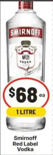 IGA Smirnoff Red Label Vodka offer