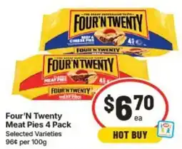 IGA Four'n Twenty Meat Pies offer