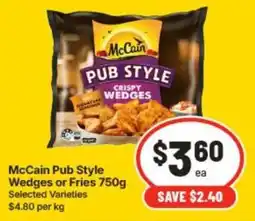 IGA McCain Pub Style Wedges offer