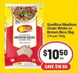 IGA SunRice Australian Medium Grain Calrose Rice offer