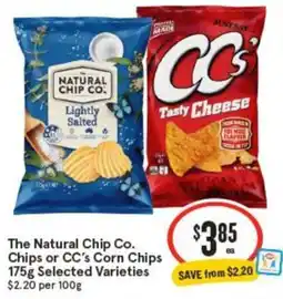 IGA The Natural Chip Co. Chips or CC's Corn Chips 175g Selected Varieties offer