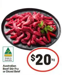 IGA Australian Beef Stir Fry or Diced Beef offer