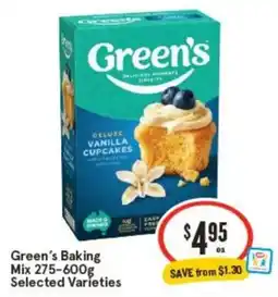 IGA Green's Baking Mix offer