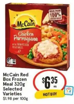 IGA McCain Red Box Frozen Meal Selected Varieties offer