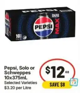 IGA Pepsi, Solo or Schweppes offer