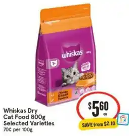 IGA Whiskas Dry Cat Food offer