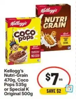 IGA Kellogg's Nutri-Grain, Coco Pops, Special K Original offer