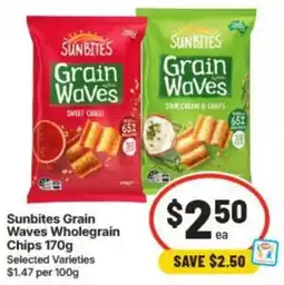 IGA Sunbites Grain Waves Wholegrain Chips offer