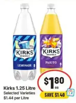 IGA Kirks 1.25 Litre Selected Varieties offer