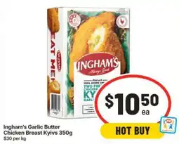 IGA Ingham's Garlic Butter Chicken Breast Kyivs offer