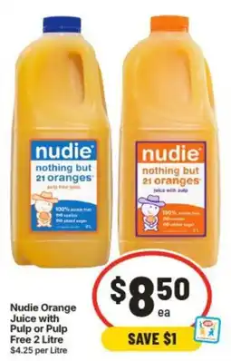 IGA Nudie Orange Juice offer