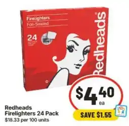 IGA Redheads Firelighters offer