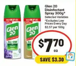 IGA Glen 20 Disinfectant Spray offer