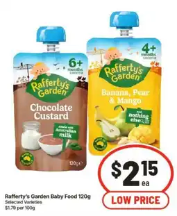IGA Rafferty's Garden Baby Food offer