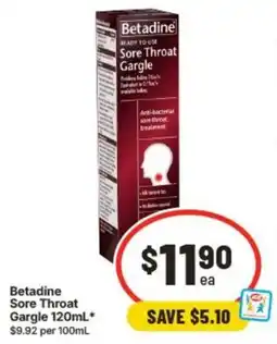 IGA Betadine Sore Throat Gargle offer