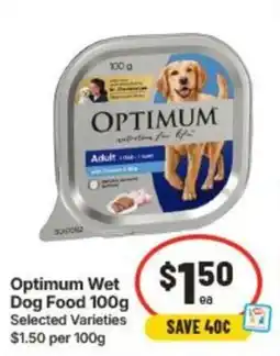 IGA Optimum wet dog food offer