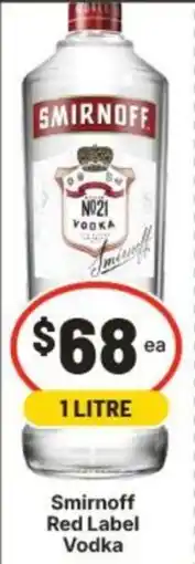 IGA Smirnoff red label vodka offer