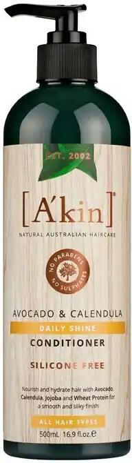 Priceline A'kin Daily Shine Avocado & Calendula Conditioner 500mL offer