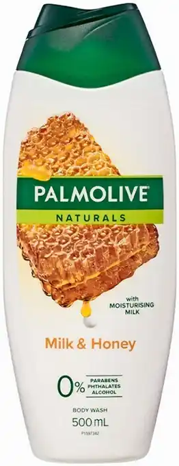 Priceline Palmolive Naturals Body Wash with Milk & Honey Extracts 500mL offer