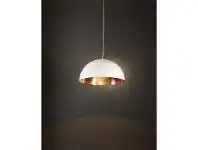 LivingStyles Alfresco Metal Dome Pendant Light - White/Copper offer