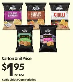 Campbells Wholesale Kettle Chips 90gm Varieties offer