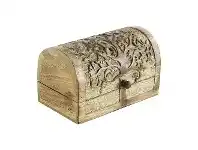 LivingStyles Tree of Life Hand Carved Mango Wood Treasure Box offer