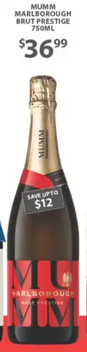 Star Liquor Mumm marlborough brut prestige offer