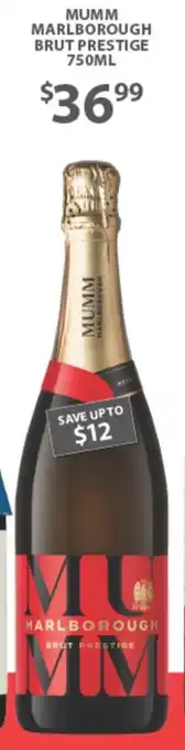 Star Liquor Mumm marlborough brut prestige offer