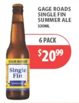 Star Liquor Gage Roads Single Fin Summer Ale offer