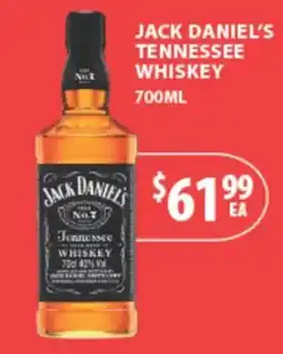 Star Liquor Jack Daniel's Tennessee Whiskey offer