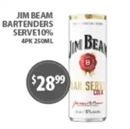 Star Liquor Jim Beam Bar Serve Cola offer