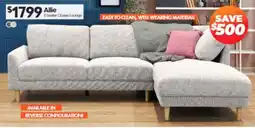 ComfortStyle Furniture & Bedding Allie 3 Seater Chaise Lounge offer