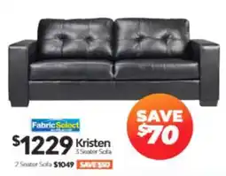 ComfortStyle Furniture & Bedding Fabric Select Kristen 3 Seater Sofa offer