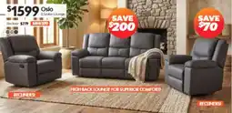 ComfortStyle Furniture & Bedding Oslo 3 Seater Lounge offer
