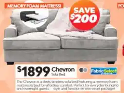 ComfortStyle Furniture & Bedding Chevron Sofa Bed offer