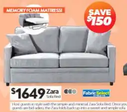 ComfortStyle Furniture & Bedding Zara Sofa Bed offer