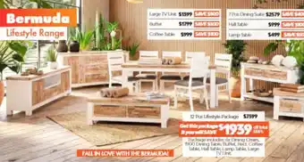 ComfortStyle Furniture & Bedding Bermuda Lifestyle Range offer