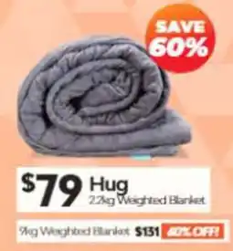 ComfortStyle Furniture & Bedding Hug Weighted Blanket offer
