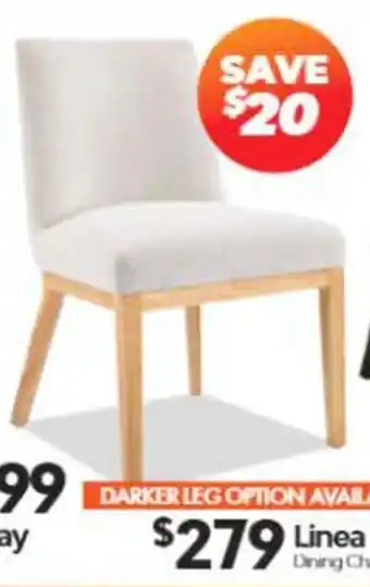 ComfortStyle Furniture & Bedding Linea Dining Chair offer