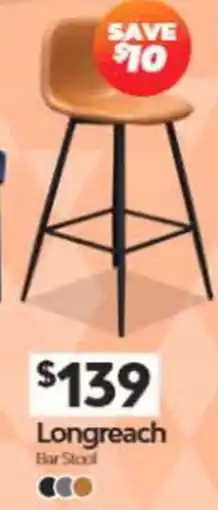 ComfortStyle Furniture & Bedding Longreach Bar Stool offer
