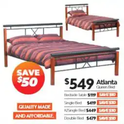 ComfortStyle Furniture & Bedding Atlanta Queen Bed offer