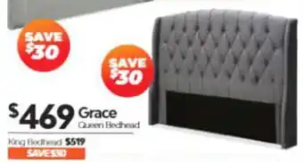 ComfortStyle Furniture & Bedding Grace Queen Bedhead offer