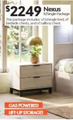 ComfortStyle Furniture & Bedding Nexus K/Single Package offer
