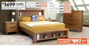 ComfortStyle Furniture & Bedding Franklin Queen Package offer